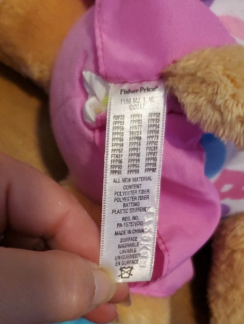 Fisher-Price Pink, Blue and Yellow Plush Interactive Puppy